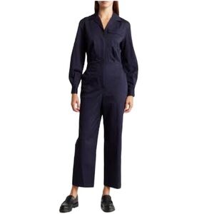NWT Theory Shirt Jumpsuit Blue Midnight Navy Size 4